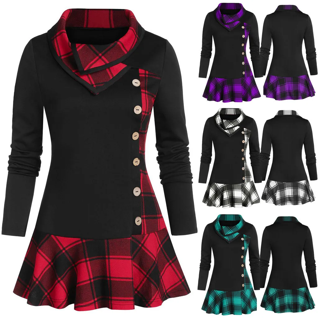 Женская винтажная блузка в готическом стиле Сезон весна осень Новинка 2020 года