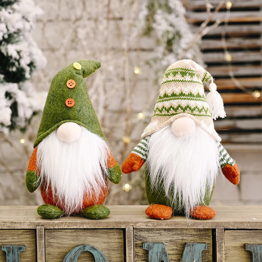 

Christmas Swedish Gnome Plush Doll Land God Santa Figurine For Gifts Home Decor Faceless Doll 2021 Merry Christmas Decorations