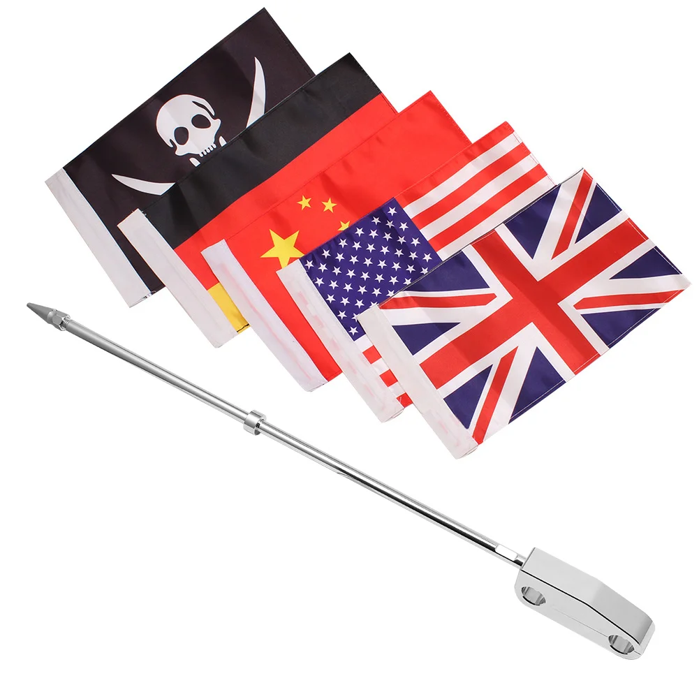 

Motorcycle Rear Side Mount Flag Pole Luggage Rack For Harley Touring Road Glide Custom Road King Electra Glide Ultra
