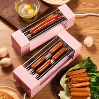 220V Table Mini Tubes Hot Dog Roller Sausage Heating Machine Barbecue Machine Home Kitchen Grill Electric