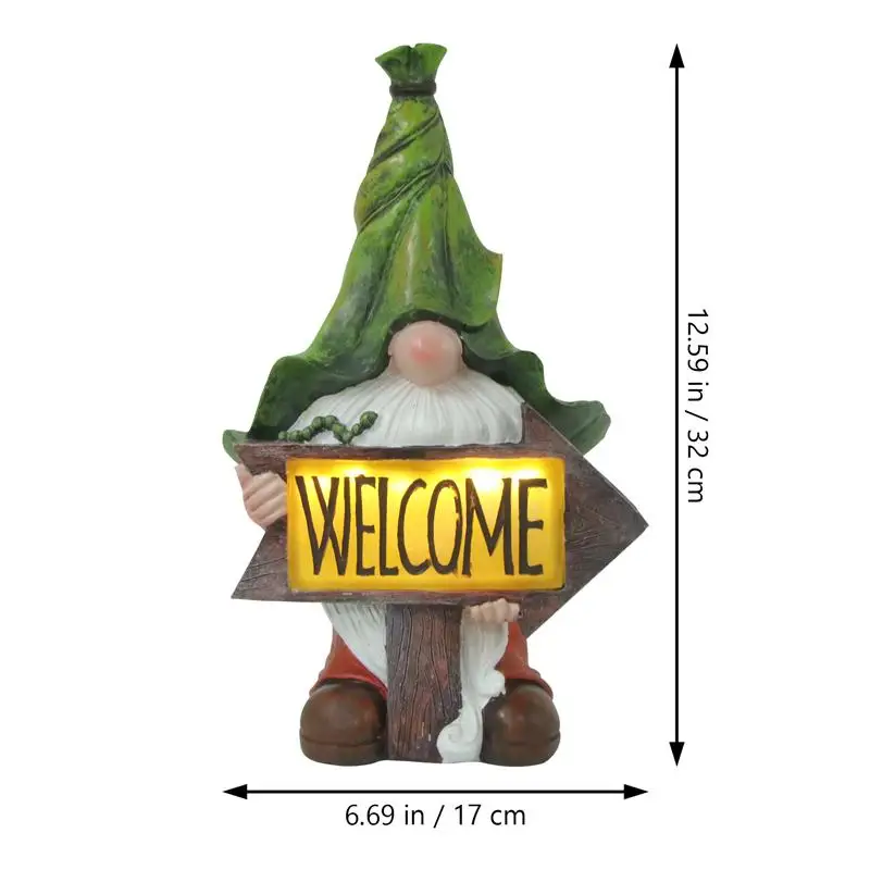 

1pc Solar Lamp Resin Decoration Solar Energy Lighting Ornament for Park Garden Lawn Yard