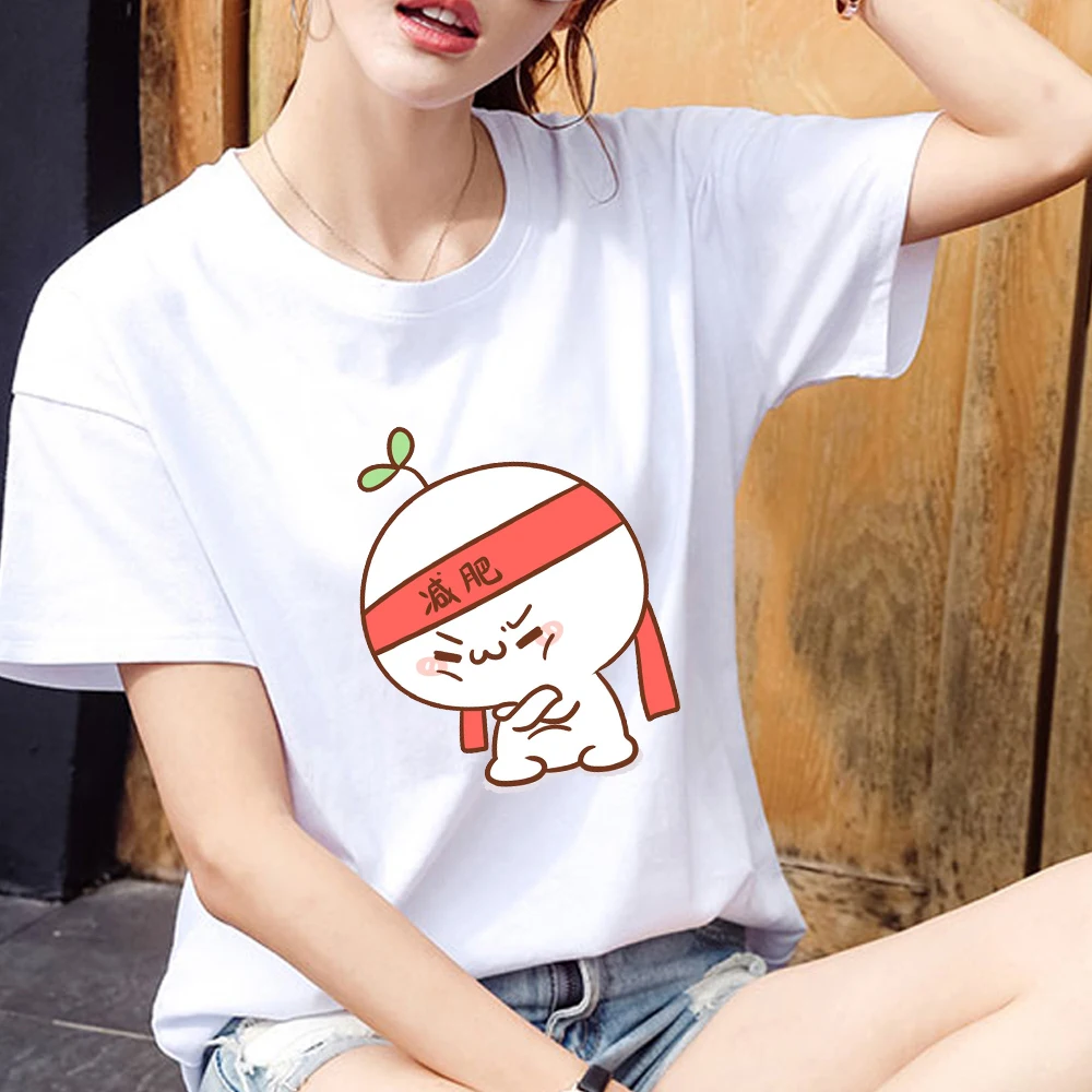 

Tshirts for Women Cute Cartoon T Shirt Women Fun Korean Style Harajuku T Shirt Kawaii Graphics Print Round Neck Tee Shirt