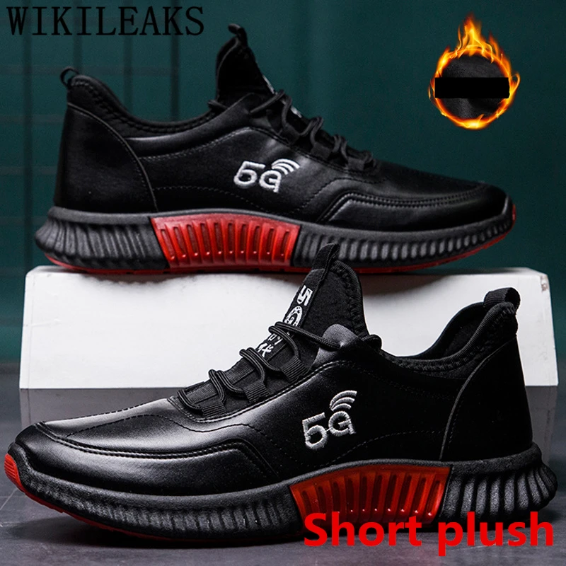 Мужская повседневная обувь лидер продаж мужские зимние кроссовки кожаная