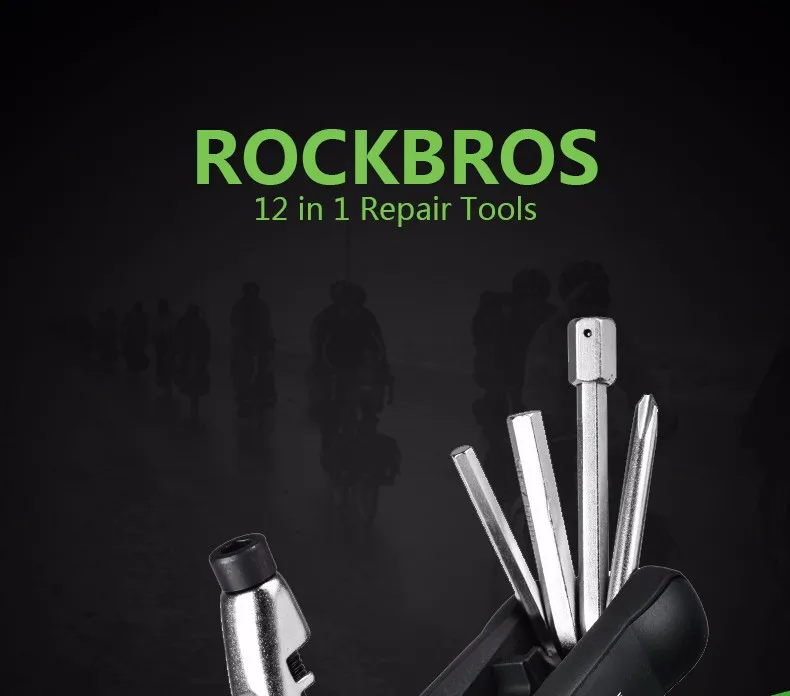 ROCKBROS 12 в 1 Инструменты для ремонта велосипеда многофункциональные инструменты спицевой ключ инструменты для ремонта цикла мульти наборы инструментов для ремонта