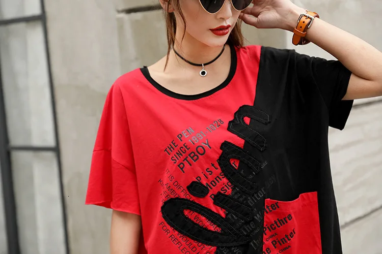 Max LuLu модная Роскошная Корейская одежда женские летние винтажные Топы женские Лоскутные негабаритных футболки с вышивкой повседневные футболки