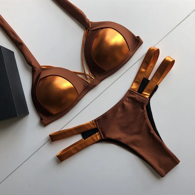 Купальник бикини пуш ап Женский с лямкой на шее|Купальники| |