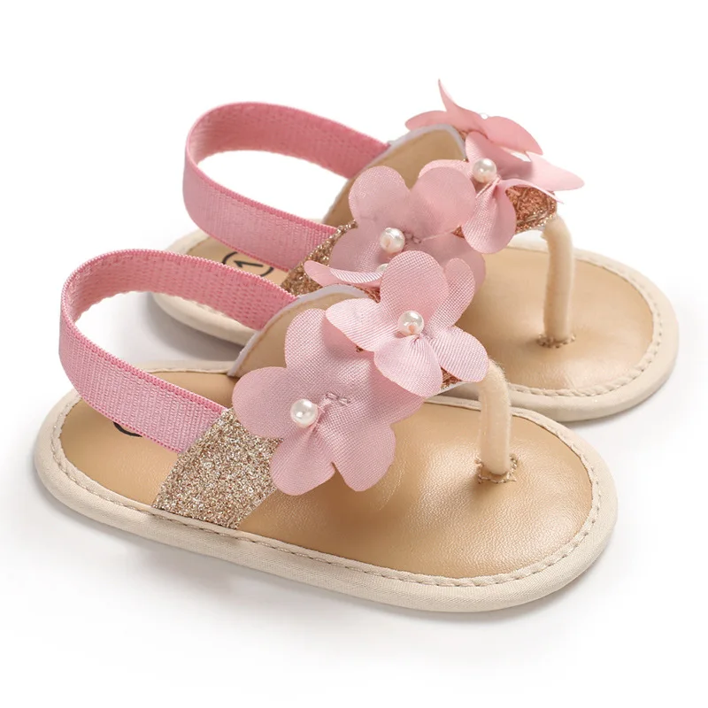 

Сандалии детские из натуральной кожи, с цветочным принтом, Shoes0-18M