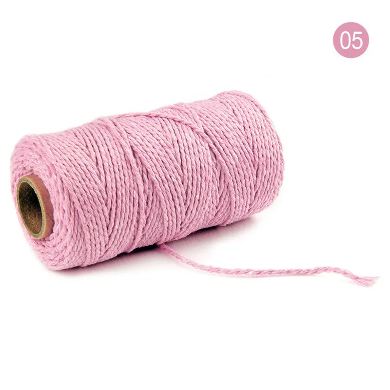 

Rope Twisted-Cord 100% Cotton rope colorful twine macrame cord string thread for party wedding decoration accessory DIY cord