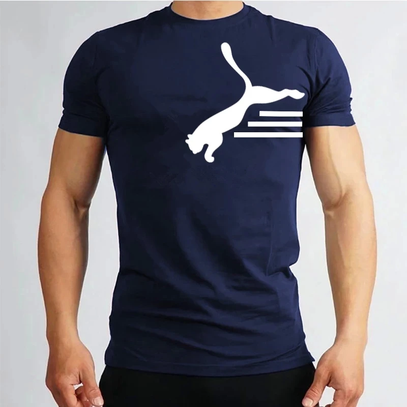 

2021Fashion New Puma T-Shirt Short Sleeve Men's Sleeve 100% Cotton Shirt Men's Spring Fashion Harajuku High Street T-Shirt