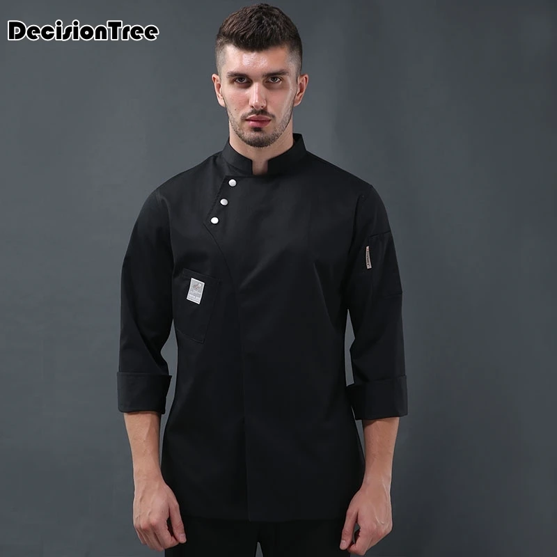 Поступление, Мужская Рабочая одежда для кухни, ресторана, повара, униформа повара, несколько цветов, рубашка, двубортный пиджак повара