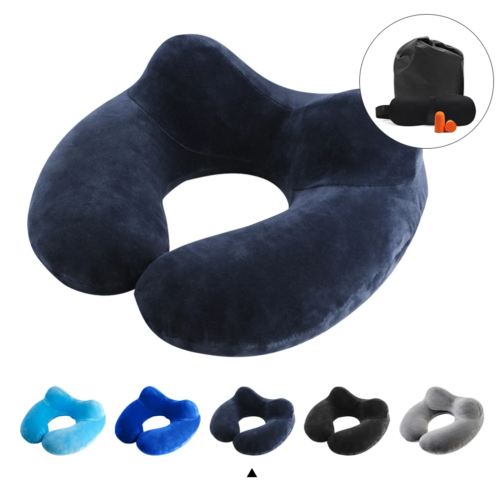 1 шт. u образная подушка для путешествий надувная шеи сна самолет мягкие удобные
