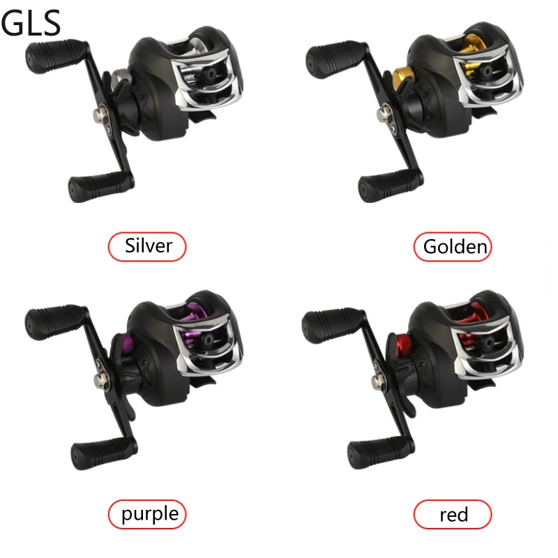 8kg Max Drag Fishing Wheel 7.2:1 Baitcasting Reel 18+1BB Red/Blue/Silver/Gold/Purple Metal Spool Fishing Accessories
