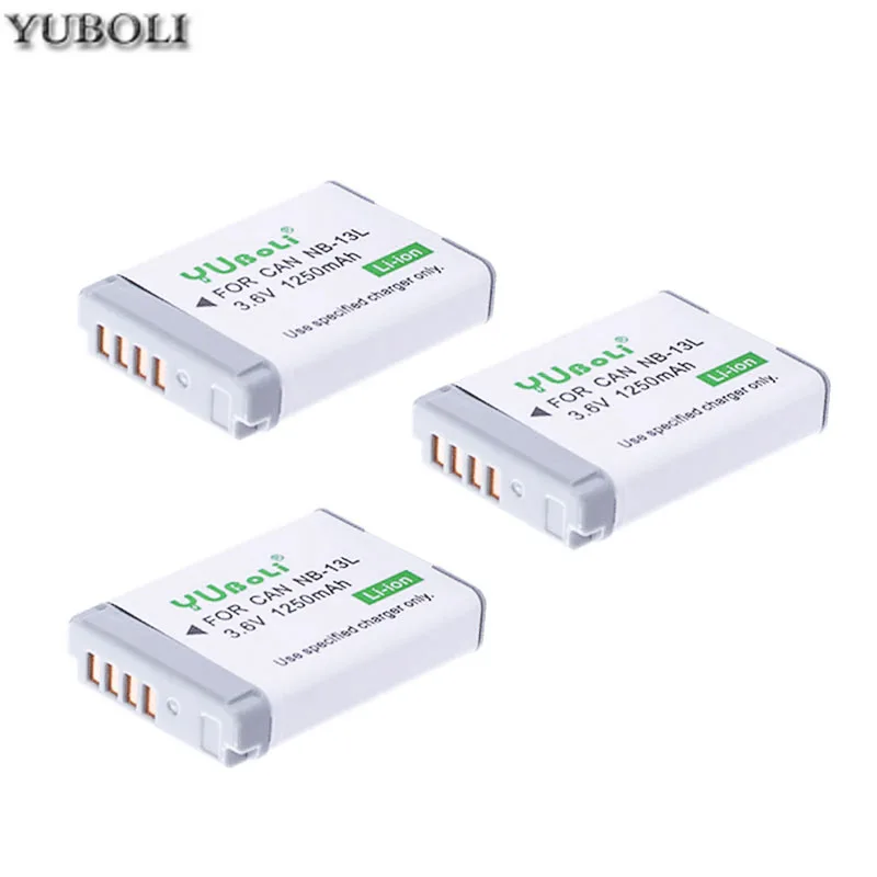 Аккумулятор NB-13L NB13L NB 13L NB 13L 1250mAh Аккумулятор для камеры Canon G5X G7X G9X G7 X Mark II SX720 HS - Цвет: 3battery
