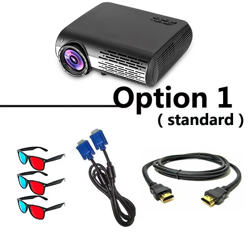 Option 1 Poner Saund M2 WI-FI 6500 лм full hd проектор Android 6,0 Bluetooth проектор LED проектор домашний кинотеатр projecteur видео - Цвет: Option 1