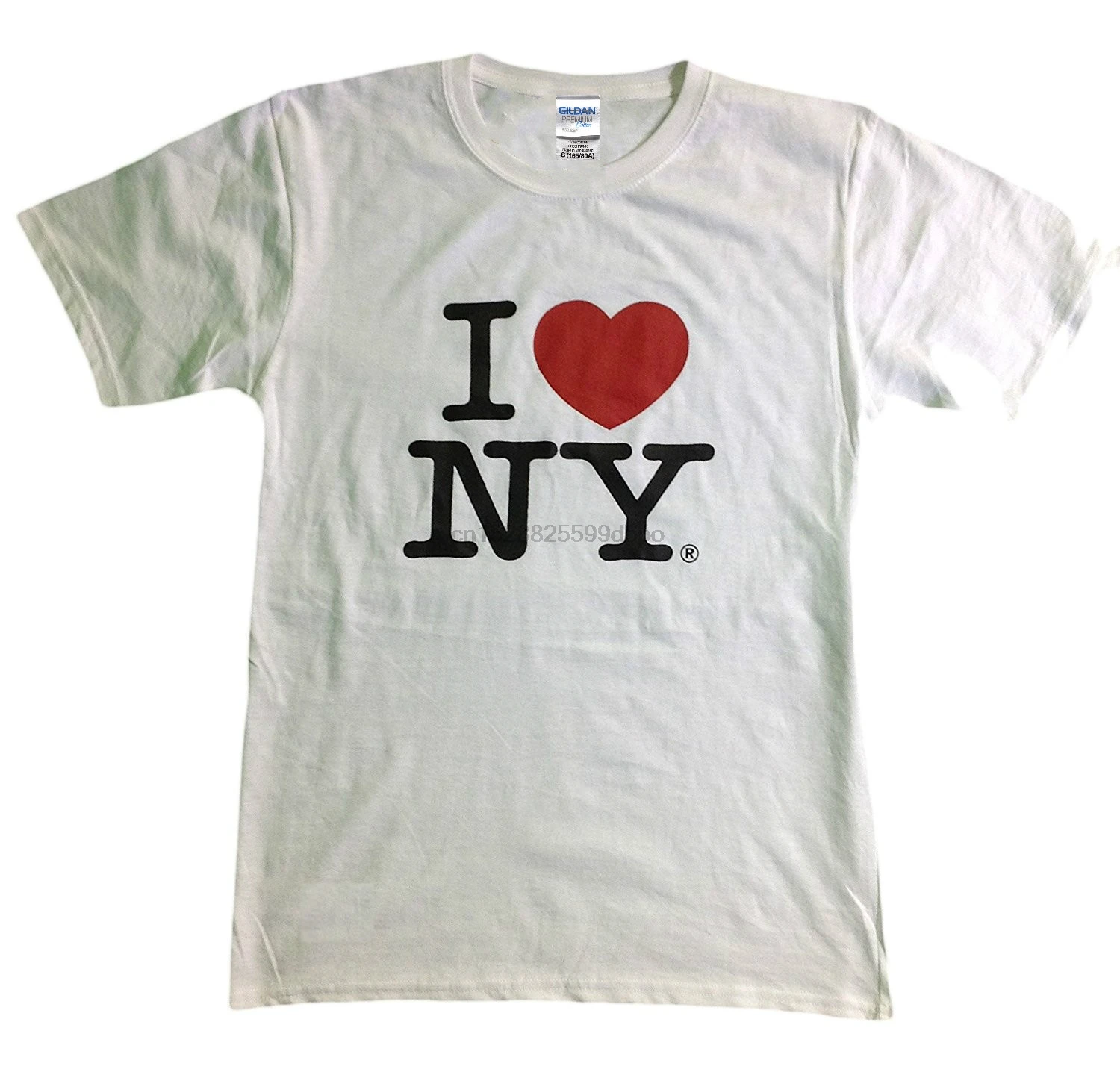

Men And Woman T Shirt Free Shipping I Love Ny New York Short Sleeve Screen Print Heart T-shirt White