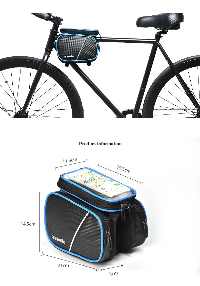 Велосипед Anmeilu Передний сенсорный экран Экран телефона велосипед упаковка MTB