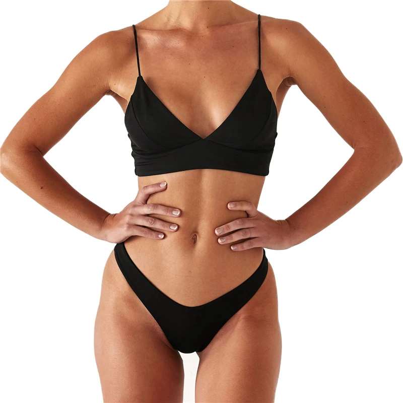 

2021 Fashion Women's Bikini Set Sexy Comfortable Bra Panty Swimsuit Two-piece Suit Swimwear for Summer Swimming Beach Vacation