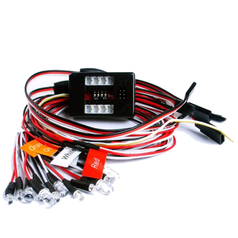 

1:10 RC Model Car Truck LED Light Kit 12 LED Flashing Head Light Lamp System RC 1:10 Model Car Accessories