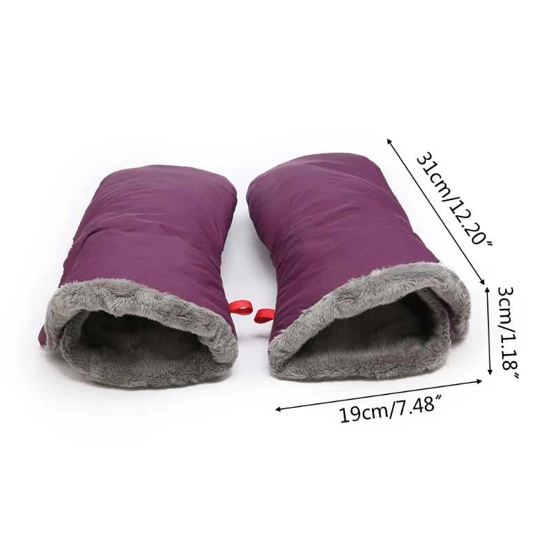 

1 Pair Winter Warm Stroller Gloves Waterproof Gloves Pram Accessory Stroller Mitten Winter Warm Gloves Pram Hand Muff Baby