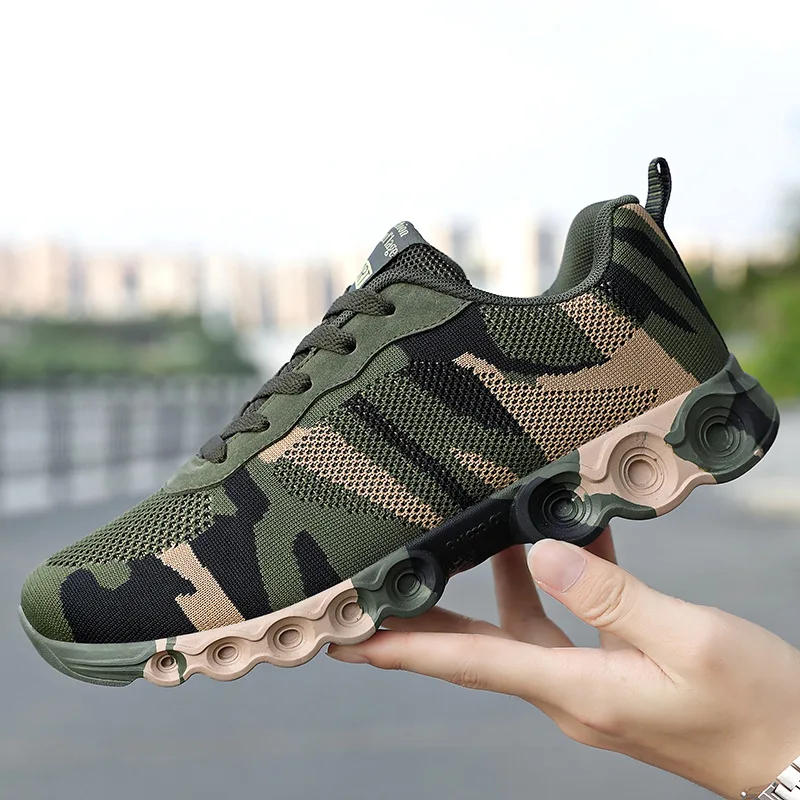

Flying Woven Camouflage Women's Shoes Sports Shoes Zapatillas Hombre Breathable Student Men's Shoes Fitness Shoes Sneakers