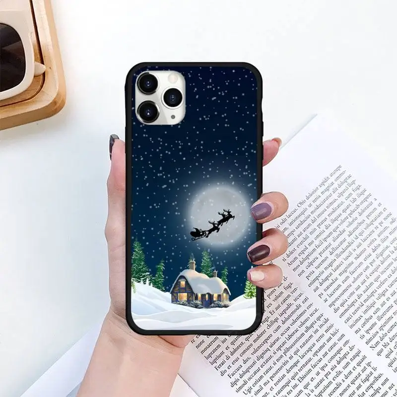 

Merry Christmas Elk Old Man Phone Case for iPhone 11 12 pro XS MAX 8 7 6 6S Plus X 5S SE 2020 XR mini