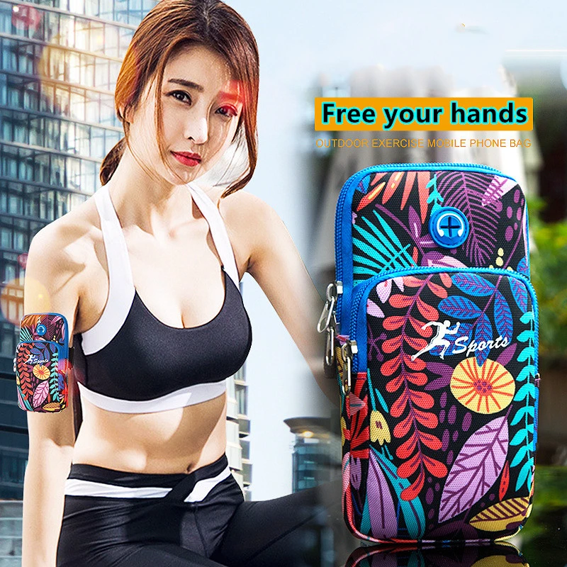 Latest Running Waterproof Arm bag 6.5 inch phone Elastic bandage Home Gym indoor fitness sports outdoor wrist Trail Item storage