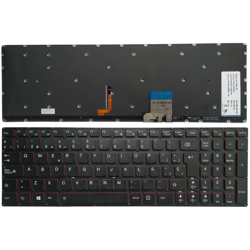 

NEW Spanish SP laotop keyboard FOR Lenovo Y50 Y50-70 Y50-70A Y50-70AM-IFI Y50-70AS-ISE Y70 Y70-70T Y70P-70T Backlit