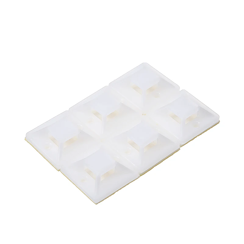 Белые базовые крепления для кабеля 100 шт./компл. 2 см х самоклеящиеся на молнии