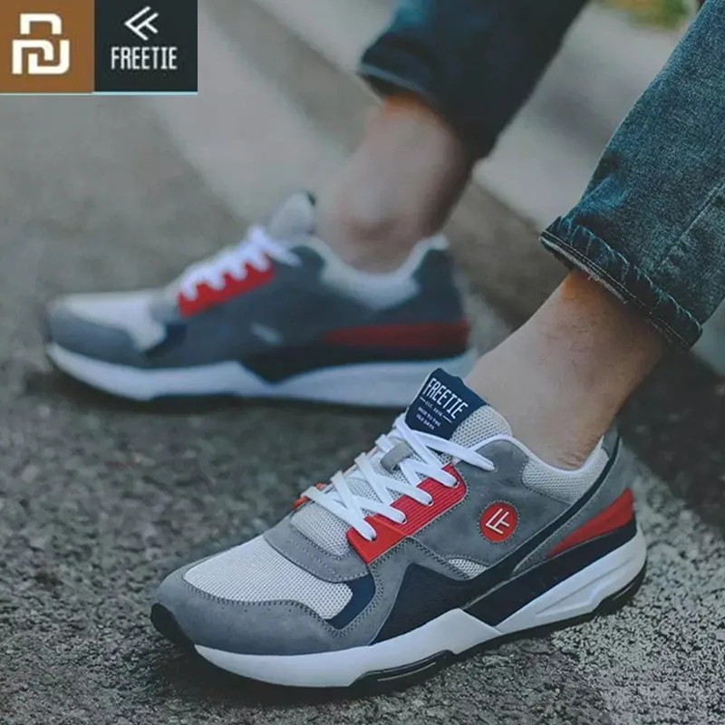Кроссовки Xiaomi Mijia в стиле ретро винтажные из натуральной замши сетчатые дышащие