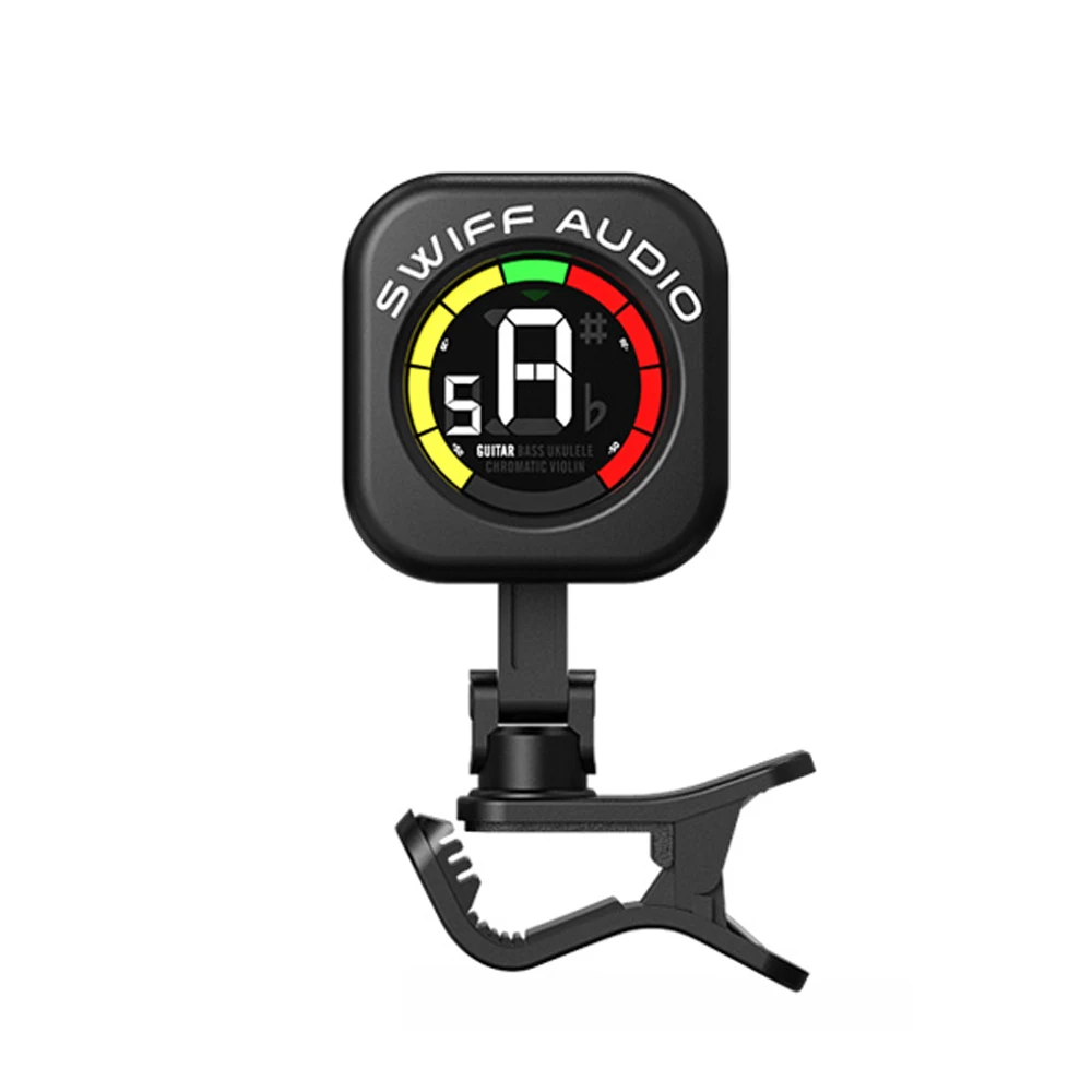 

SWIFF A12-CS Mini Clip-On Tuner Colorful Screen 5 Tuning Modes Tuner for Ukulele Guitar Bass Violin Guitar Accessaries