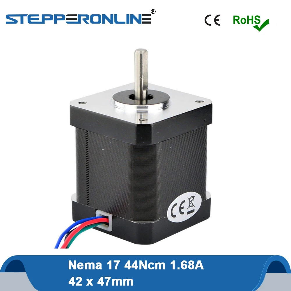 Шаговый двигатель Nema 17 42х47 мм шаговый 44Ncm (62 3 унций. Дюйм) 1 68a 4 свинцовый для 3D