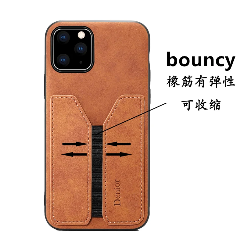 Card Holder Phone Case for Apple iPhone 11 Pro Max Luxury Leather Cover Silicone Frame Anti-knock Fashion |