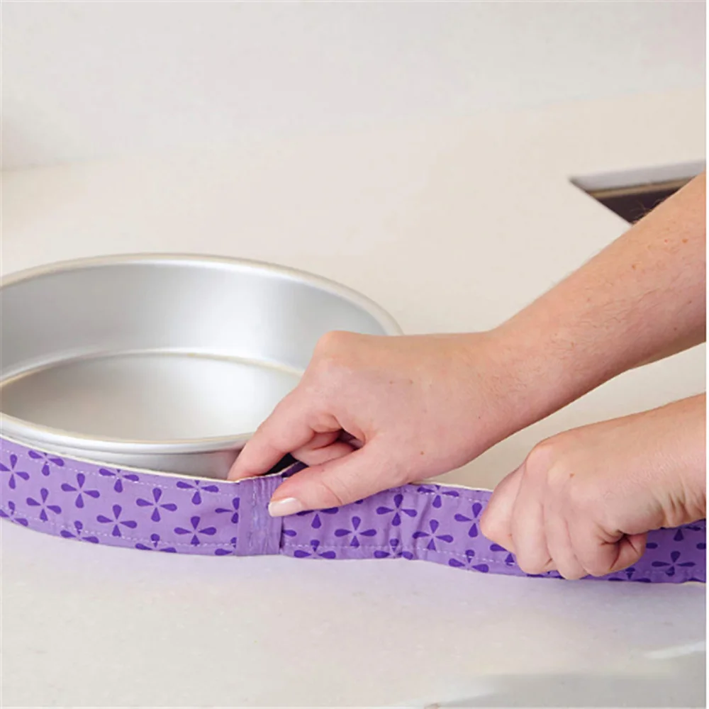 

1PC Cake Pan Strips Adjustable Protective Bandage DIY Baking Tool Prevent Cake from Cracking Deformation Belt for Baking Moist