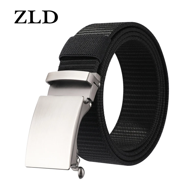 

ZLD New toothless automatic buckle alloy men's casual belt outdoor all-match nylon business fashion woven hypoallergenic belt