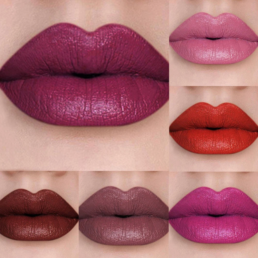Сексуальная двойная головка матовый блеск для губ бархатная пигментная жидкость