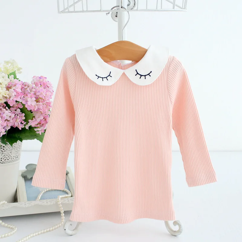 

Toddler Infant Newborn Peter Pan Collar Kids Baby Girls Princess Shirt Clothes Tops Blouse Casual Clothes 0-2Y 4 Color