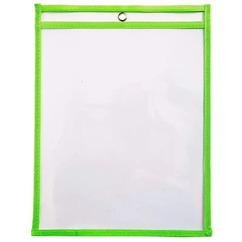 

10 Dry Erase Pockets, Oversize 9 x 12 Inch Pockets, Perfect Classroom Organization, Reusable Dry Erase Pockets, Teaching Supplie