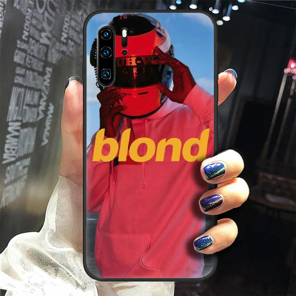 

Frank blond Ocean Phone Case Cover Hull For Huawei P8 P9 P10 P20 P30 P40 Lite Pro Plus smart Z 2019 black Cover Soft Back