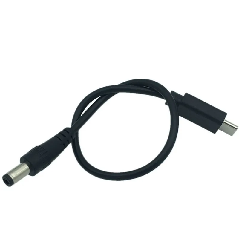 

USB 3.1 Type C USB-C to DC 5.5 2.5mm male female Power Jack Extension Charged Cable 25cm