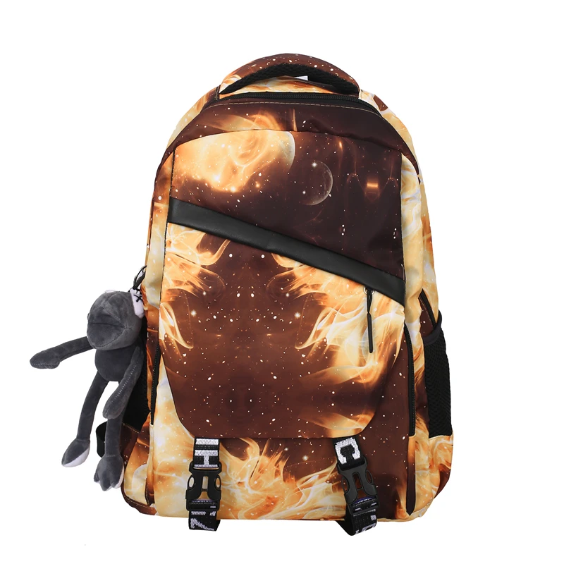 

fashion womens backpack 2021 Female Retro hit School bag large Nylon Cute pendant cheap Beach Travel backpack for women Men's