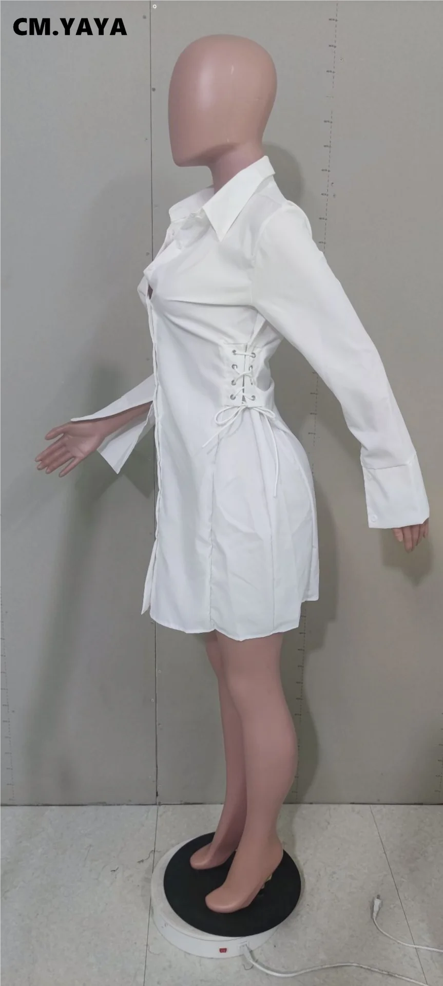 Мини-платье женское однотонное ТРАПЕЦИЕВИДНОЕ с поясом и