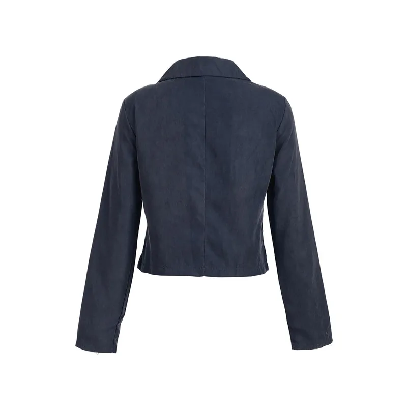 Женское кожаное пальто на молнии повседневное с длинным рукавом|Женские куртки| |