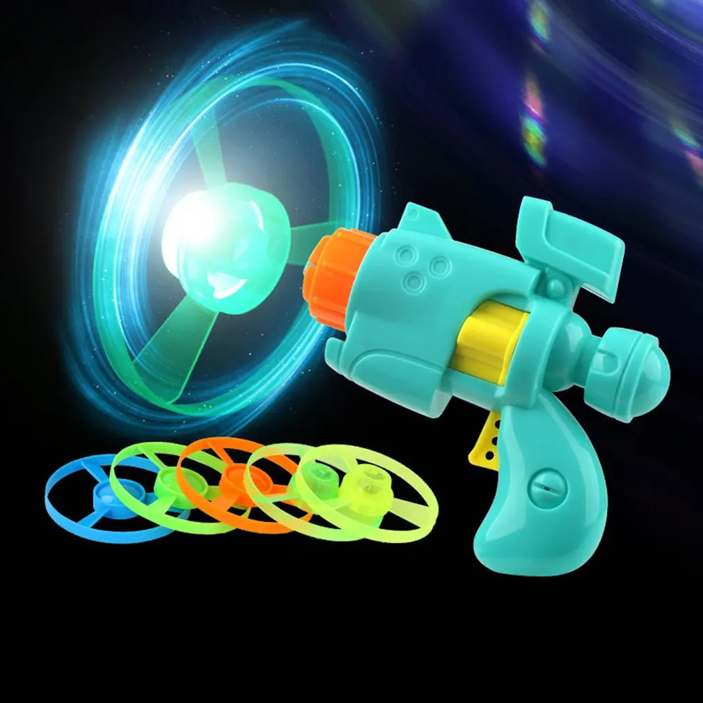 

1pc Super Dragonfly Saucer Disc Launcher Toys Outdoor Flying Toys Airy Bullet Shooting Pistol Saucer Flying Toys Random Color