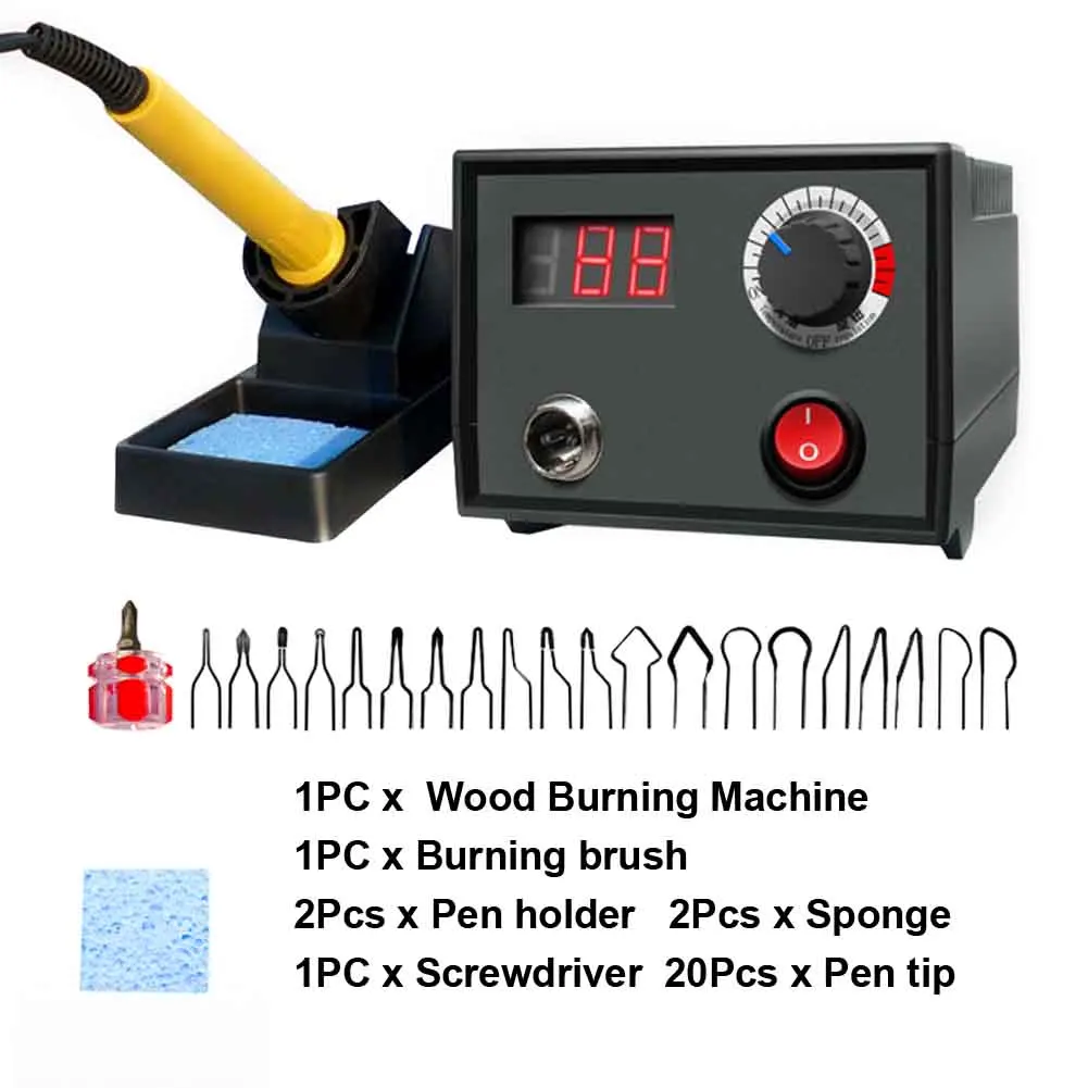 Ручной работы из кожи пирографии инструменты гравер рисовать Регулируемый