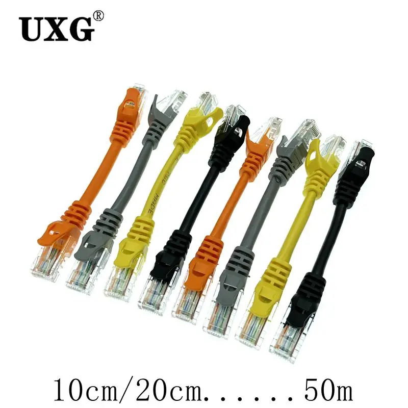 10cm 15cm 30cm 50cm CAT5e Ethernet UTP Network Male To Male Cable Gigabit Patch Cord RJ45 Twisted Pair GigE Lan Cord Short Cable