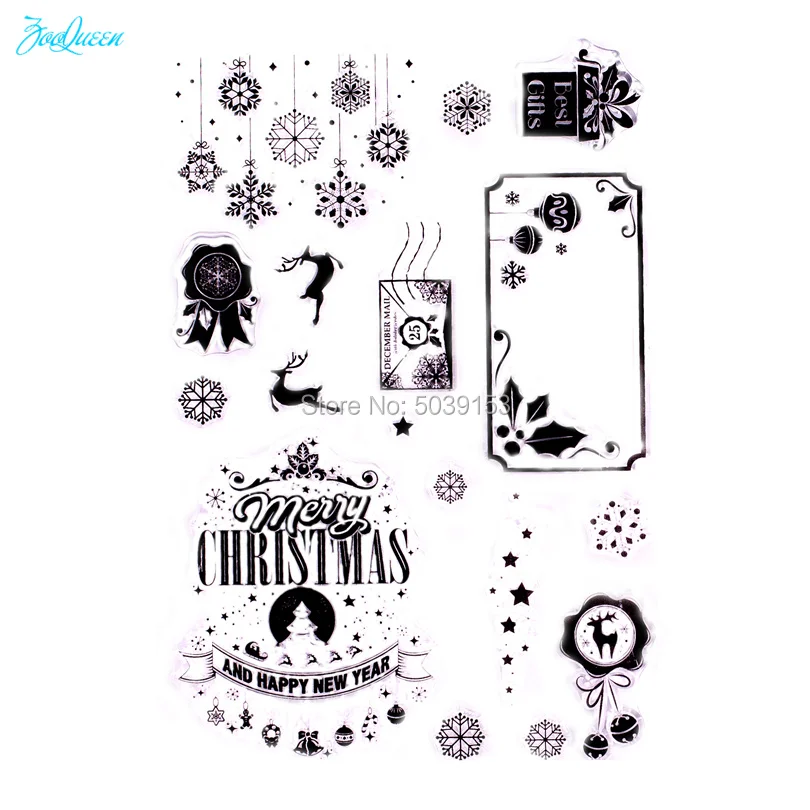 Звезда Снежная коробка прозрачные штампы для DIY Скрапбукинг/изготовление