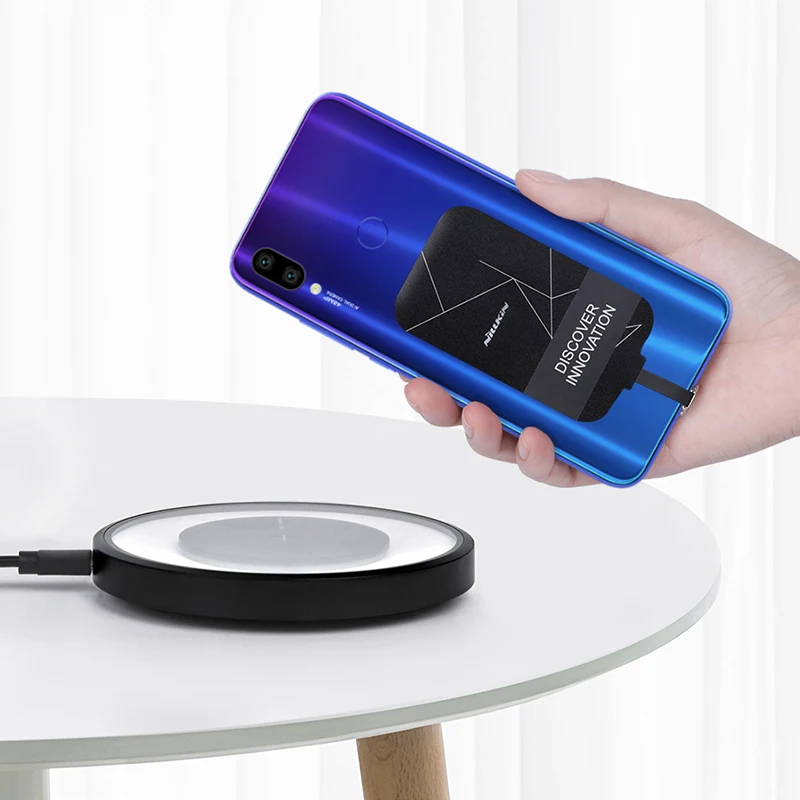wireless charging nillkin redmi note 7 qi wireless charger usb type c receiver patch wireless charging for xiaomi redmi note 7s free global shipping