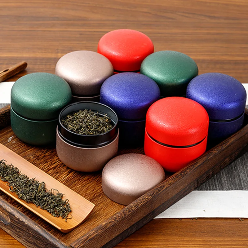 Xin Jia Yi мини жестяная коробка для упаковки чая матовый однотонный цилиндр