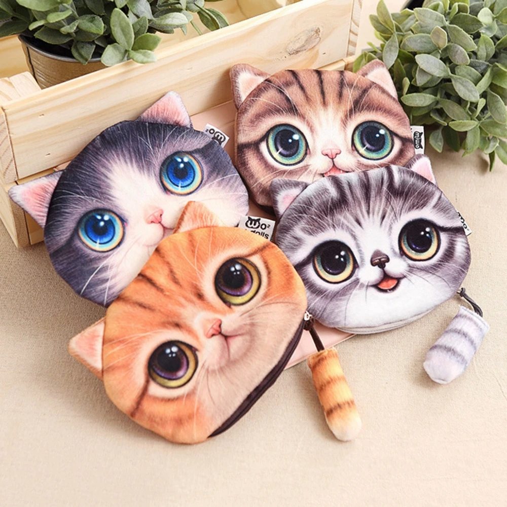 Кошелек для монет с кошечкой из мультфильма Китти Детская сумка на молнии