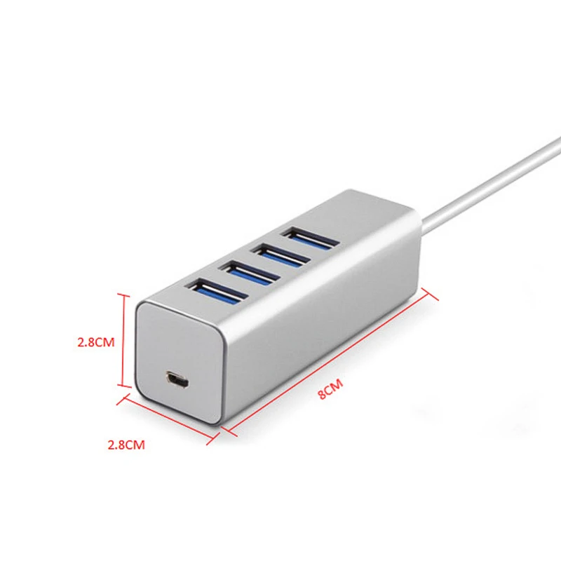 

Multiport Ultra-thin 4-port USB 3.0 HUB High Speed USB Hub External Adapter Splitter USB Expander Computer Accessories